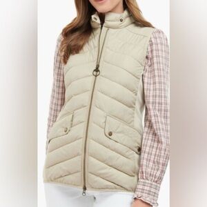 NWT $260 Barbour Stretch Calvary Quilted Vest Size UK 8 US 4